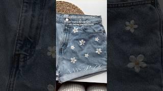Upcycling vintage Calvin Kleins with a stain!🪡 Patterns in my shop - link in bio! #embroidery