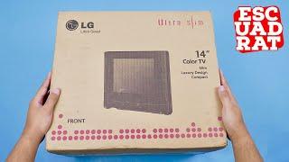 Unboxing New Old Stock LG Ultra Slim TV 14FU7AB English th'2012, Tube TV CRT TV 14 "