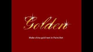 Shiny Golden Text in Paint Net