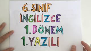 6. Sınıf İngilizce 1. Dönem 1. Yazılı (Yeni Sorular)