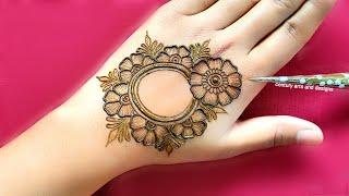 New round shape stylish mehndi design | easy mehndi design | simple mehndi | mehndi design | mehndi