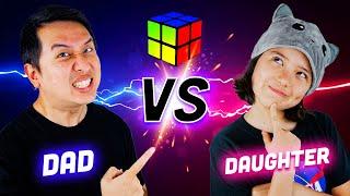 DAD vs DAUGHTER 2x2 Rubik's Cube Battle!