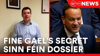 Fine Gael has compiled a secret dossier detailing damaging information about Sinn Féin