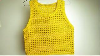 Easy Crochet Mesh Top | Crochet Vest Tutorial | Brenda DIY