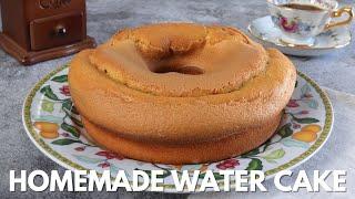 Homemade water cake Recipe (without milk and butter) | Food From Portugal