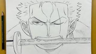 How to draw zoro from [ One piece ] step-by-step