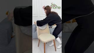 Defne Home’dan özel dikim sandalye kılıfı  Büyük değişim bu kadar basit ️ #sandalyekılıfı
