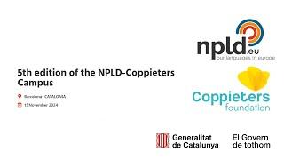 English Version. Campus NPLD-Coppieters 2024. Friday, November 15