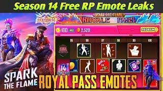 SEASON 14 ROYAL PASS : FREE RP EMOTE & SEASON 14 EMOTES | NEW SUNNY CHARACTER EMOTES PUBG MOBILE