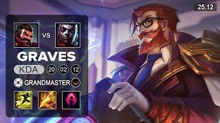 Graves vs Ekko Jungle - KR Grandmaster - Patch 25.12 Season 15