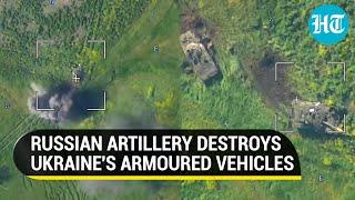 Ukrainian Troops Hiding Under Forest Cover Bombed by Russian Forces in Donetsk | Watch