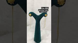 onegram gold sui dhaga earrings #ansi #ansi fashions #online