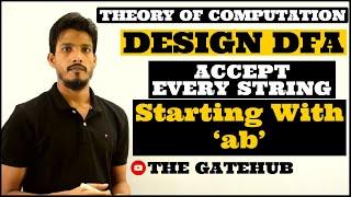 Design a DFA in which set of all strings can be accepted which start with ab | TOC | Automata Theory