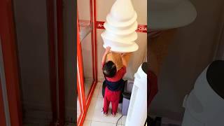 Giant ice cream #yummy #icecream #eskrim #shortsfeed #shortvideo #shorts