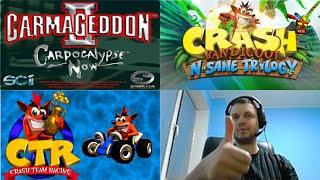 Папич оценил Carmageddon 2, Crash, Crash team racing