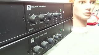 DEMO OF A PAIR OF RACK MOUNT AMPS  PRECISION ELECTRONICS MICRO 30-XLR FOR SALE