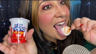  ASMR LOLLIPOP | Big Dipper Strawberry Sugar Dip ‘n Lick