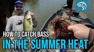How to Catch BIG BASS in the Summer Heat | Flipping Jig | Bass Fishing
