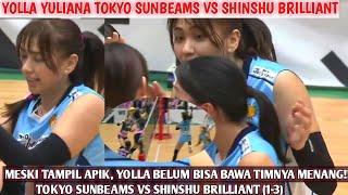 Yolla Yuliana Tokyo Sunbeams vs Shinshu Brilliant Aries (1-3) | Aksi Aksi Yolla Yuliana