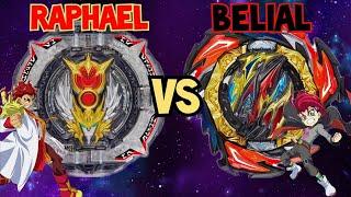 GREATEST RAPHAEL VS DENGEROUS BELIAL! RASHAD VS BELL! BEYBLADE BURST DYNAMITE BATTLE