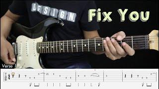 FIX YOU - Coldplay - Instrumental Guitar Cover + TAB