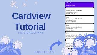 Cardview with RecyclerView in Android - Android Studio Tutorial