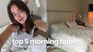 The 5 Healthy Habits That Changed My Mornings | Healthy, Productive 6 AM Routine | Emily DiDonato