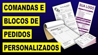 COMANDAS E BLOCOS DE PEDIDOS PERSONALIZADOS