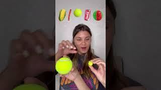 Big or Small challenge  Tennis candy ball or watermelon gum ball?  #shorts Best video by Hmelkofm