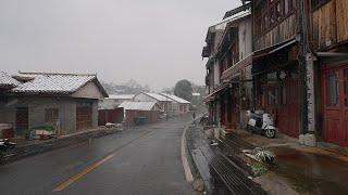 [4K] China village walk on snowy day, Qingyan Village, Guizhou