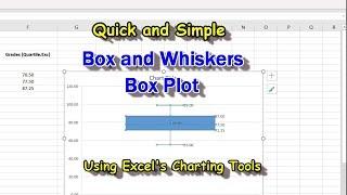 Use Excel to Create a Box and Whiskers Boxplot and 5 Number Summary