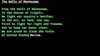 Marine Corps Hymn (all verses)