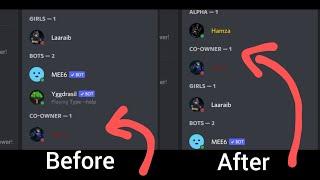 How to change Role order in Discord