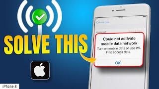 How to Fix iPhone Could Not Activate Cellular Data Network | Could Not Activate Mobile Data Network