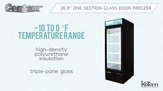 Centaur 26.8” One Section Glass Door Freezer