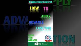 Advance Excel tips and Tricks function #excel #shorts #ytshorts #exceltips #tutorial #viral