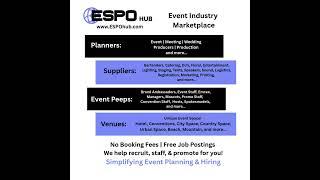 ESPO Hub is growing!  We are simplifying Event Planning & Hiring together! #eventprofessionals