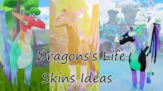 Dragons's Life: Skins Ideas! Pastel, Aurora Borealis and more! (ROBLOX)