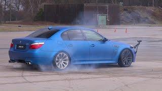 BEST of BMW M5 V10!! BURNOUT, DRIFTS, REVS!!