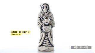 Skeleton Reaper Ceramic Waterpipe with Metal Bowl