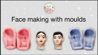 How to make doll face with silicon moulds| Face making