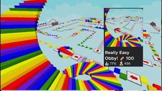 Really Easy Obby!  100 Stages!  Паркур под классную музыку 100 уровней Роблокс. zang_nik555.