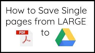 How to Save a Single page from PDF files