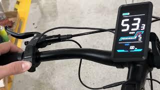 cruise control setting by yolin display for cmacewheel ebikes