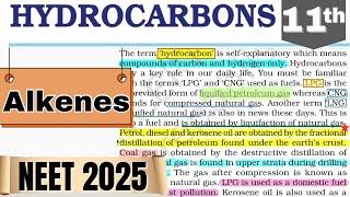 Alkenes | Hydrocarbons | NCERT Line by Line Explanation | NCERT HIGHLIGHTS #neet2025 #class11#ncert