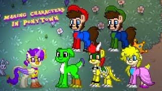 Making Mario, Luigi, Yoshi, Peach, & Bowser In PonyTown