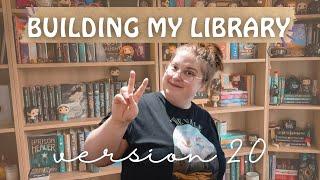  building + organising my home library! (bookshelf organisation)