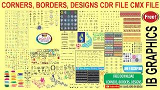 Corners Borders Designs Cdr File CMX File Free |By IB Graphics| IBG23