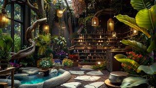 Exotic Spa Plant Shop w/ Magical Water Music  Enchanted Fantasy Ambience | Relaxes, Anxiety Relief