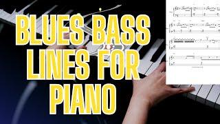Blues Bass Line for Piano .. All Access Open Lesson 7am CT